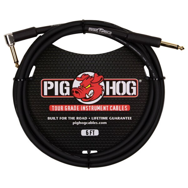 Main product image for Pig Hog PH6R 6 ft. Tour Grade Instrument Cable Right Angle256-007